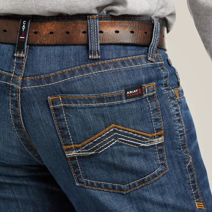 Men Denim Ariat FR M4 Relaxed Stretch DuraLight Jett Boot Cut Jean Airway Men Denim Ariat FR M4 Relaxed Stretch DuraLight Jett Boot Cut Jean Airway