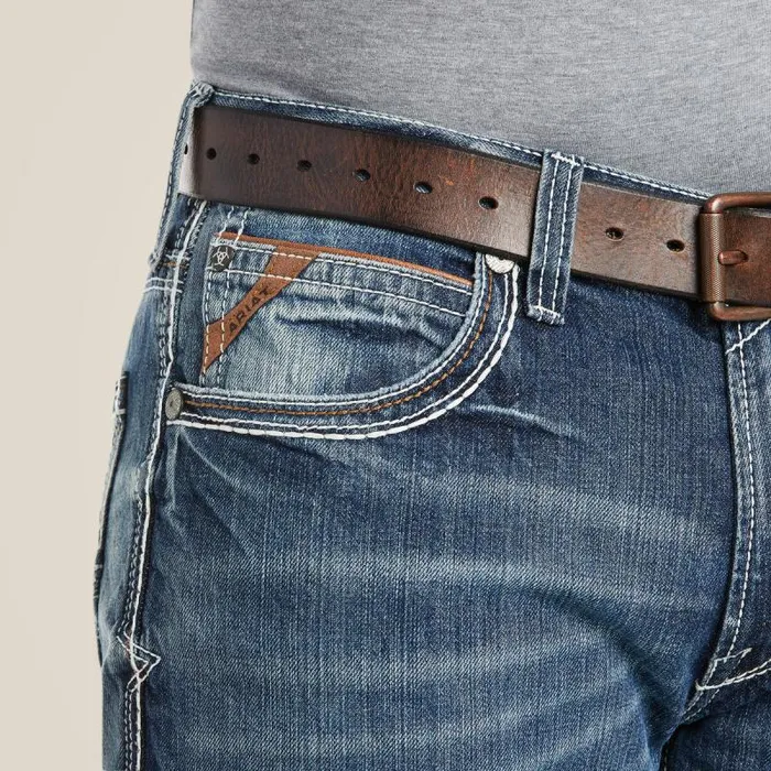 Men Denim Ariat M4 Low Rise Coltrane Boot Cut Jean Durango