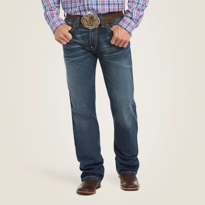 Men Denim Ariat M4 Low Rise Stretch Adkins Boot Cut Jean Turnout