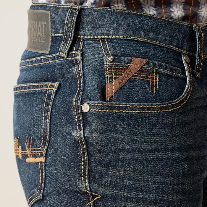 Men Denim Ariat M4 Relaxed Derek Boot Cut Jean Atlas Men Denim Ariat M4 Relaxed Derek Boot Cut Jean Atlas