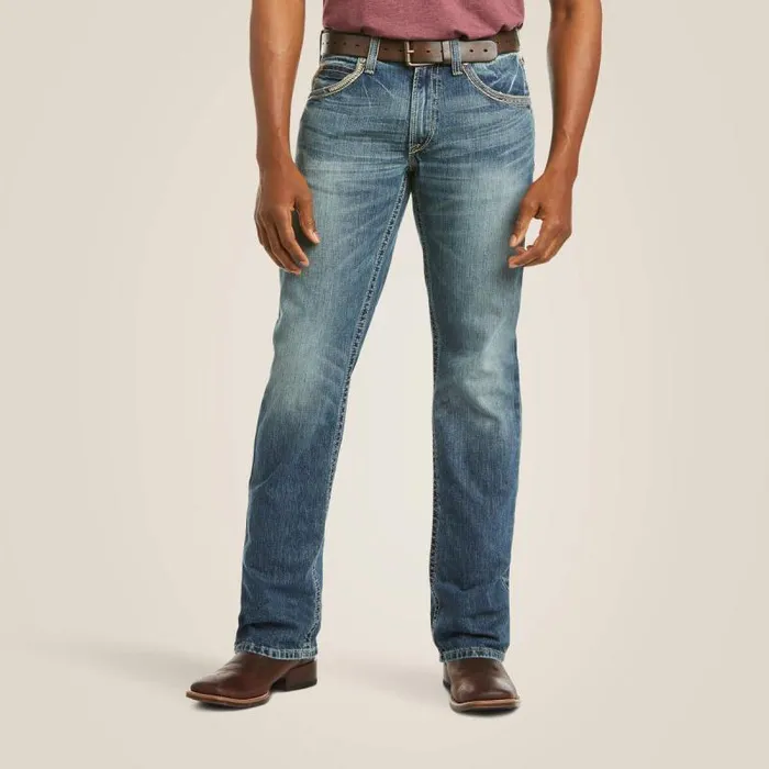 Men Denim Ariat M5 Slim Gambler Stackable Straight Leg Jean Gambler