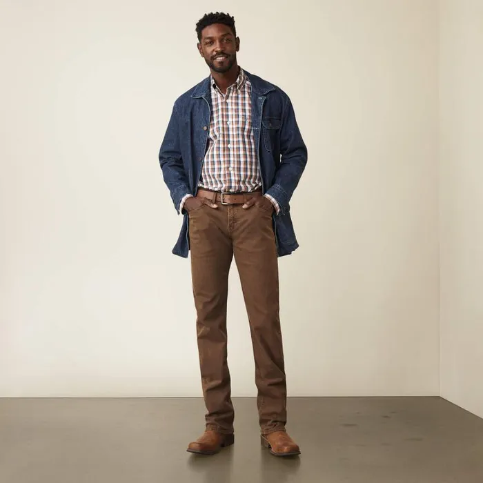 Men Denim Ariat M7 Grizzly Straight Jean Peat Men Denim Ariat M7 Grizzly Straight Jean Peat