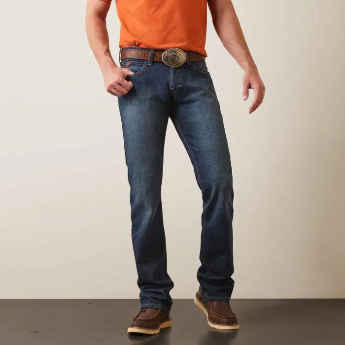 Men Denim Ariat M7 Rocker Stretch Legacy Stackable Straight Leg Jean Fremont