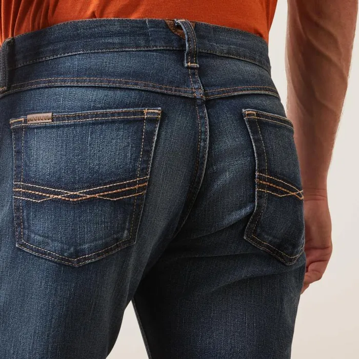 Men Denim Ariat M7 Rocker Stretch Legacy Stackable Straight Leg Jean Fremont