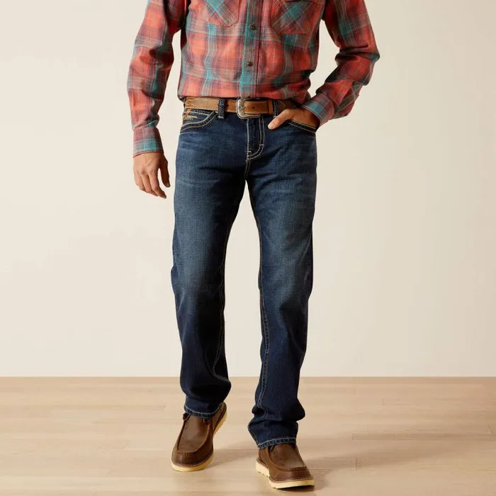 Men Denim Ariat M8 Modern Ranger Straight Leg Jean Pinedale