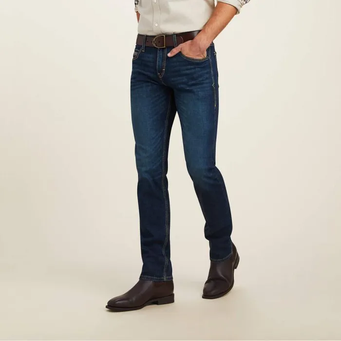 Men Denim Ariat M8 Modern TekStretch Brawley Slim Leg Jean Morro