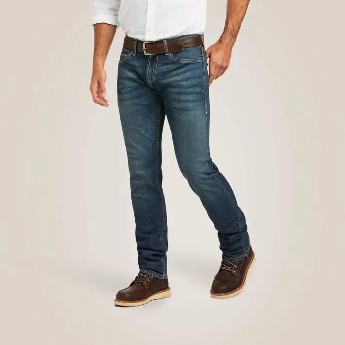 Men Denim Ariat M8 Modern TekStretch Sebastian Slim Leg Jean Grafton