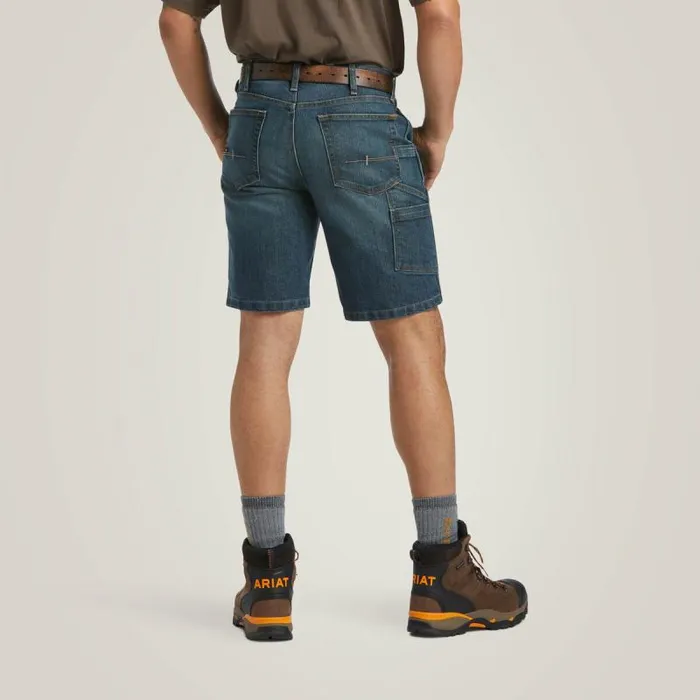 Men Denim Ariat Rebar DuraStretch Denim Utility Short Phantom Men Denim Ariat Rebar DuraStretch Denim Utility Short Phantom