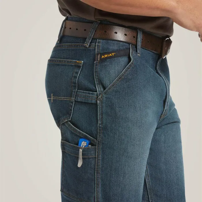 Men Denim Ariat Rebar DuraStretch Denim Utility Short Phantom Men Denim Ariat Rebar DuraStretch Denim Utility Short Phantom