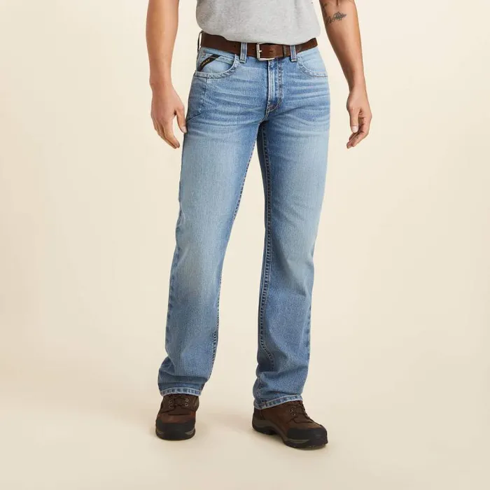 Men Denim Ariat Rebar M5 Straight DuraStretch Edge Straight Leg Jean Merced