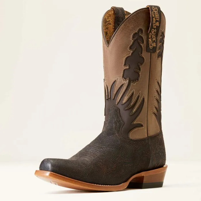 Men Dress and Fashion Boots Ariat High Stepper Sendero Western Boot Chocolate Snake Print