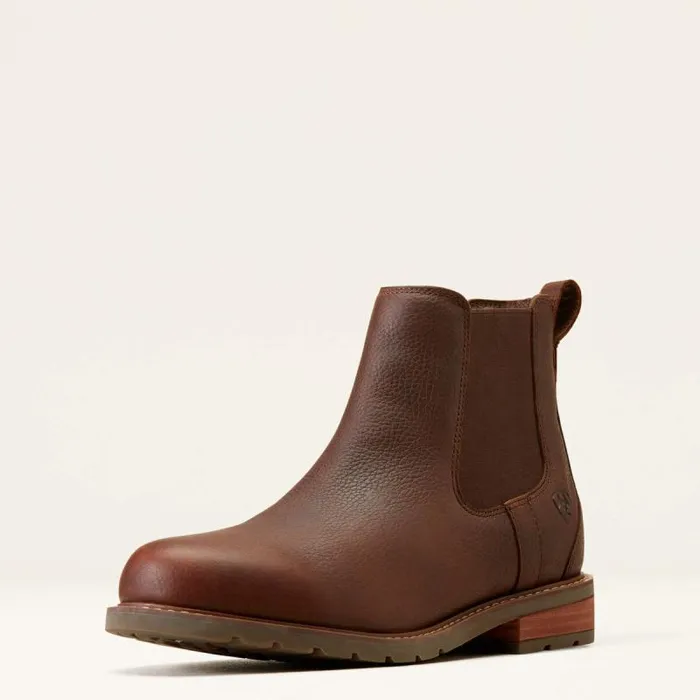 Men Dress and Fashion Boots Ariat Wexford Waterproof Chelsea Boot Dark Brown