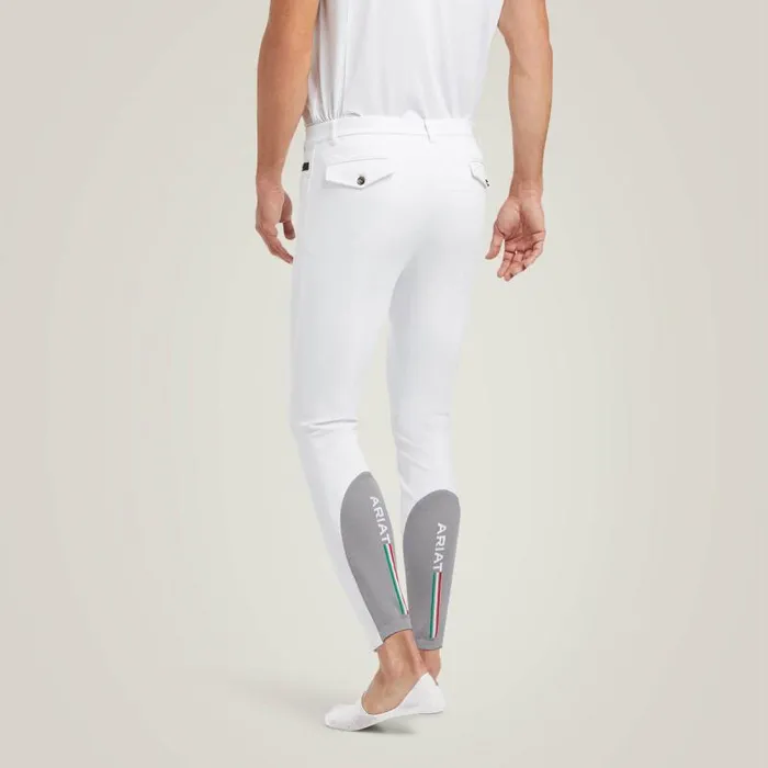 Men English Riding Ariat Speranza Knee Patch Breech White