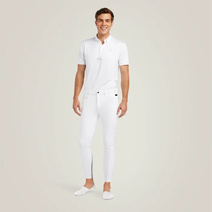 Men English Riding Ariat Speranza Knee Patch Breech White