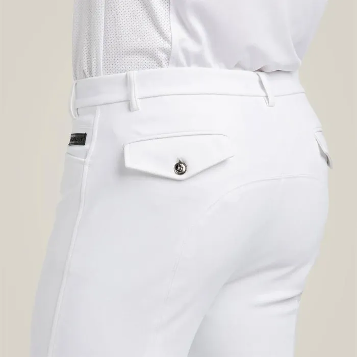 Men English Riding Ariat Speranza Knee Patch Breech White