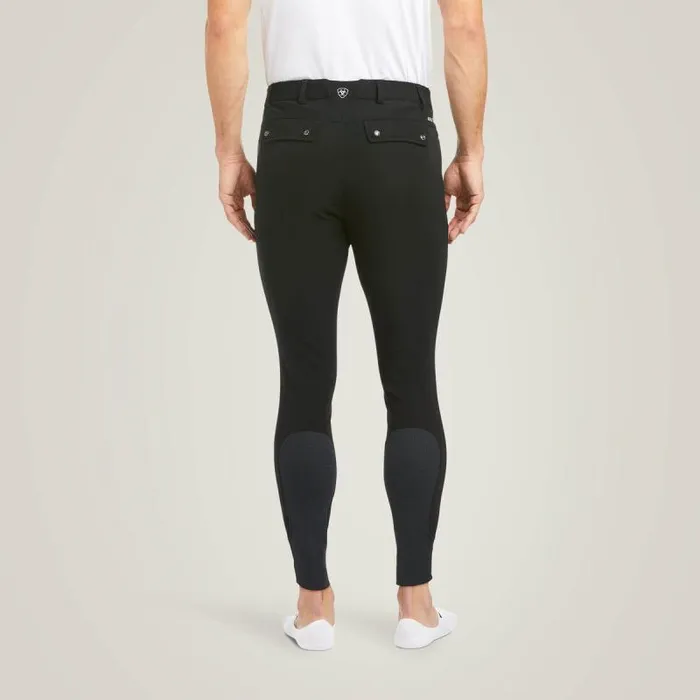 Men English Riding Ariat Tri Factor Grip Knee Patch Breech Black Men English Riding Ariat Tri Factor Grip Knee Patch Breech Black