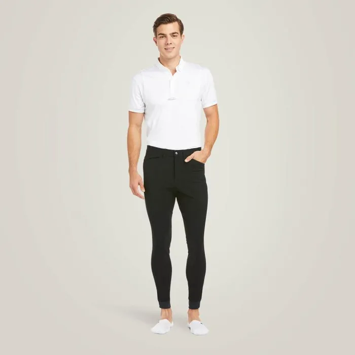 Men English Riding Ariat Tri Factor Grip Knee Patch Breech Black Men English Riding Ariat Tri Factor Grip Knee Patch Breech Black