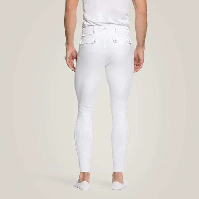 Men English Riding Ariat Tri Factor Grip Knee Patch Breech White Men English Riding Ariat Tri Factor Grip Knee Patch Breech White
