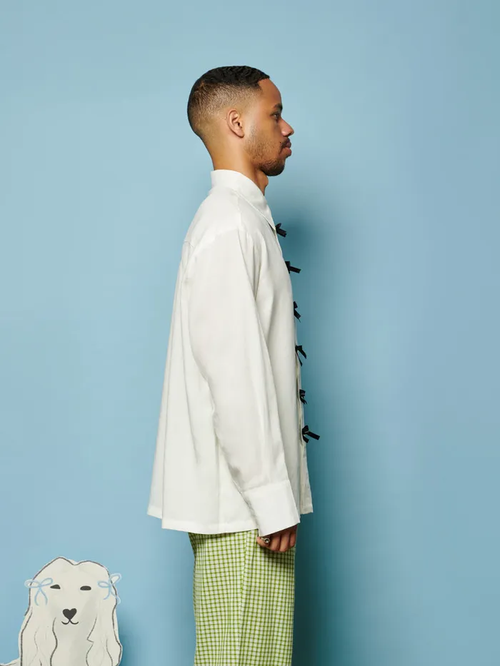 Men Fella Bow Shirt Pearled Ivory Sister Jane Shirts