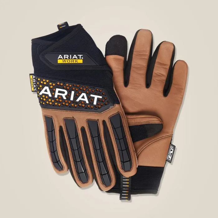 Men Gloves Ariat Everyday Impact Work Glove Brownblack