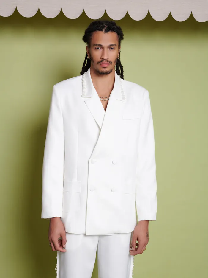 Men Harlow Pearl Blazer Pearl Ivory Sister Jane Jackets