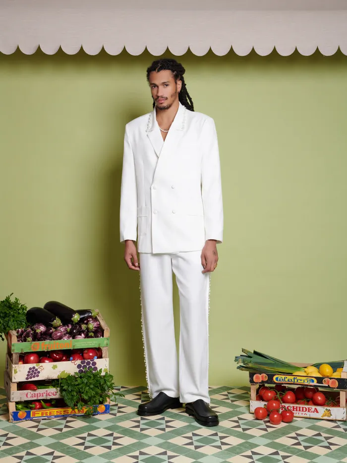 Men Harlow Pearl Blazer Pearl Ivory Sister Jane Jackets