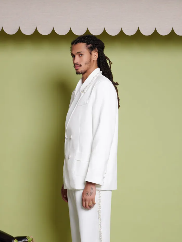 Men Harlow Pearl Blazer Pearl Ivory Sister Jane Jackets
