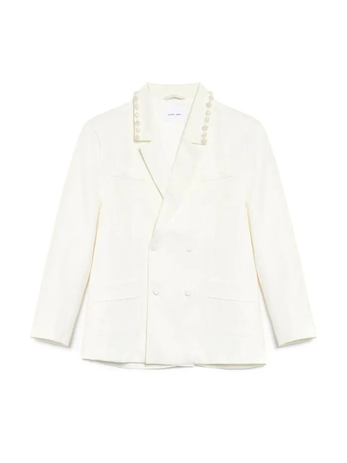 Men Harlow Pearl Blazer Pearl Ivory Sister Jane Jackets