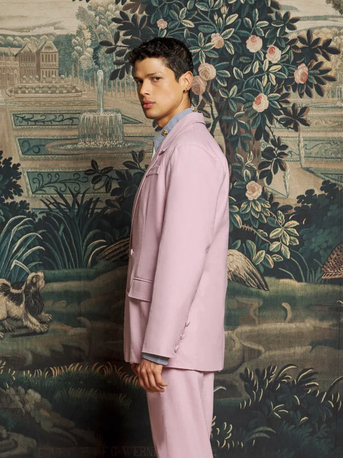 Men Harlow Woven Blazer Dusty Pink Sister Jane Jackets