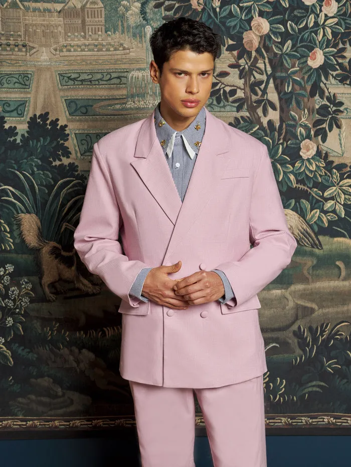 Men Harlow Woven Blazer Dusty Pink Sister Jane Jackets