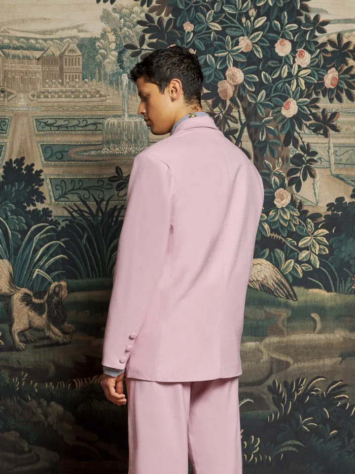Men Harlow Woven Blazer Dusty Pink Sister Jane Jackets