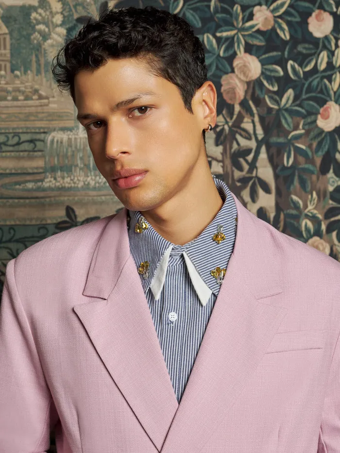Men Harlow Woven Blazer Dusty Pink Sister Jane Jackets