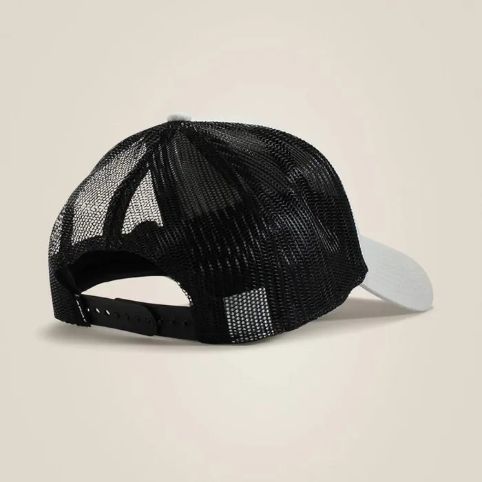 Men Hats and Caps Ariat Logo Patch Cap Grymulti Gray