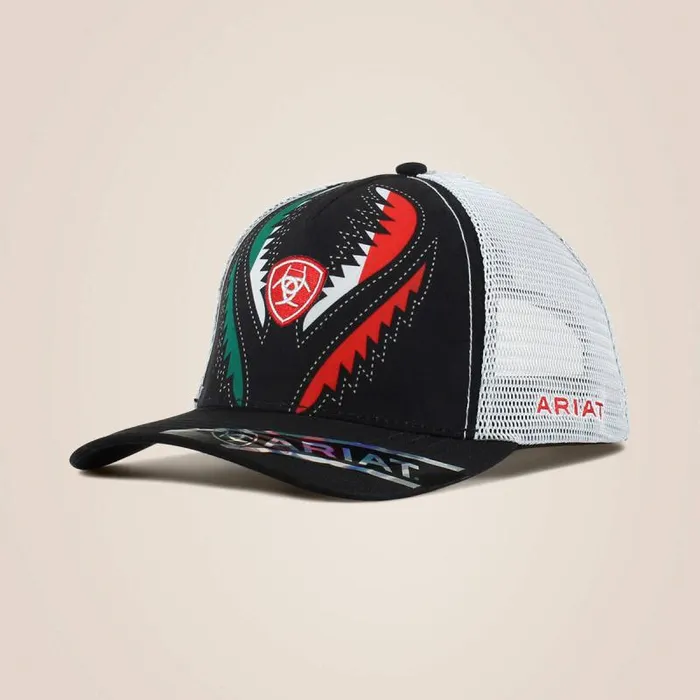 Men Hats and Caps Ariat Mexico Luchador Cap Black