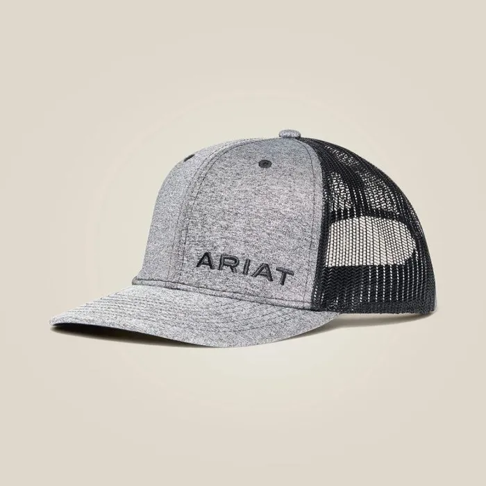 Men Hats and Caps Ariat Offset Logo Cap Black