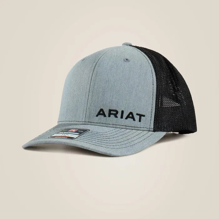 Men Hats and Caps Ariat Offset Logo Cap Gray