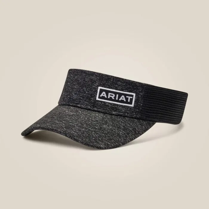 Men Hats and Caps Ariat Offset Logo Visor Black