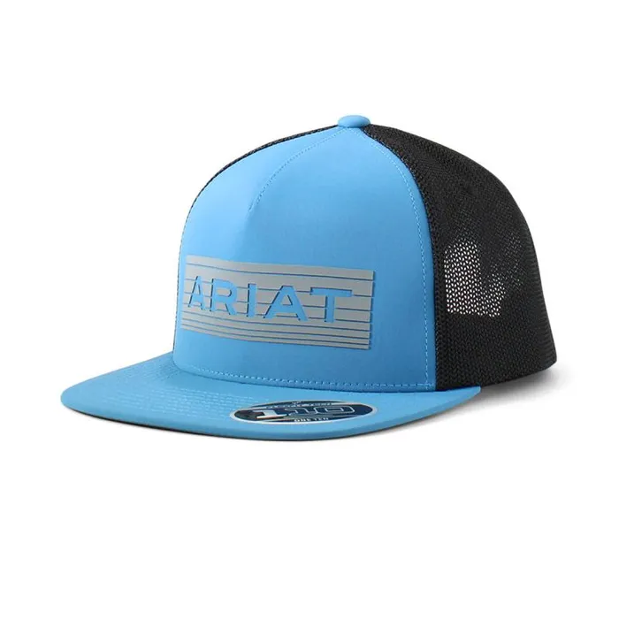 Men Hats and Caps Ariat Reflective Logo Cap Blue