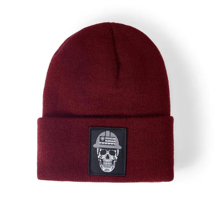 Men Hats and Caps Ariat Roughneck Watch Cap Malbec