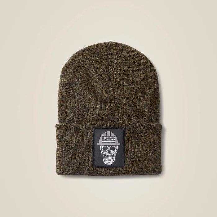 Men Hats and Caps Ariat Roughneck Watch Cap Military Oliveblack