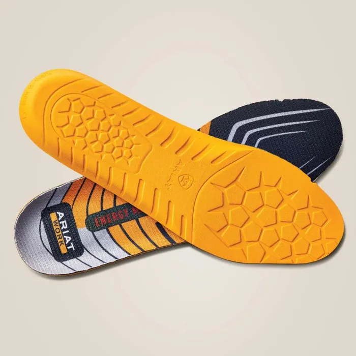 Men Insoles Ariat Men039s Energy Max Work Round Toe Insole Orange