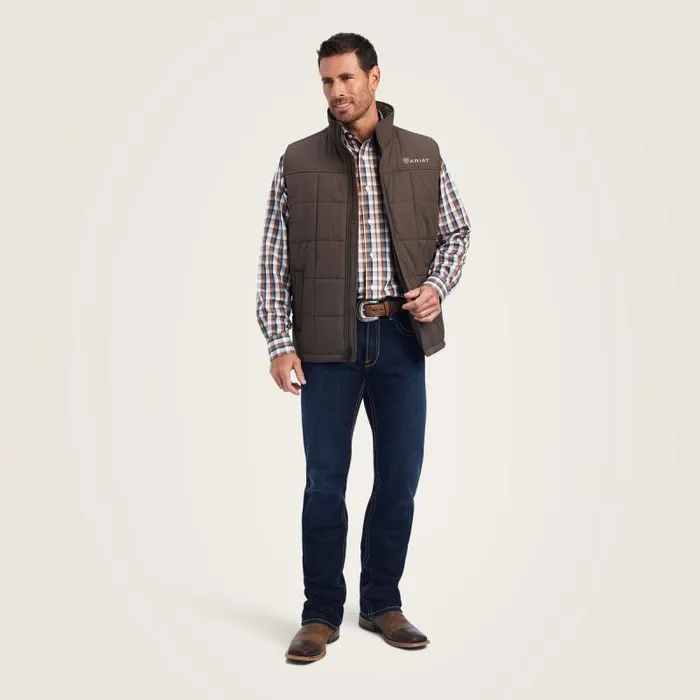 Men Jackets and Vests Ariat Crius Insulated Vest Banyan Bark