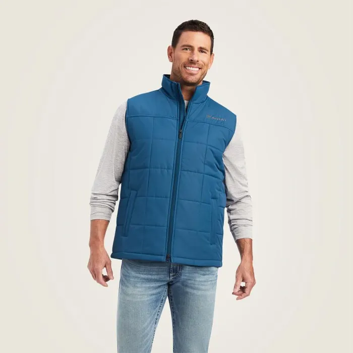 Men Jackets and Vests Ariat Crius Insulated Vest Majolica Blue