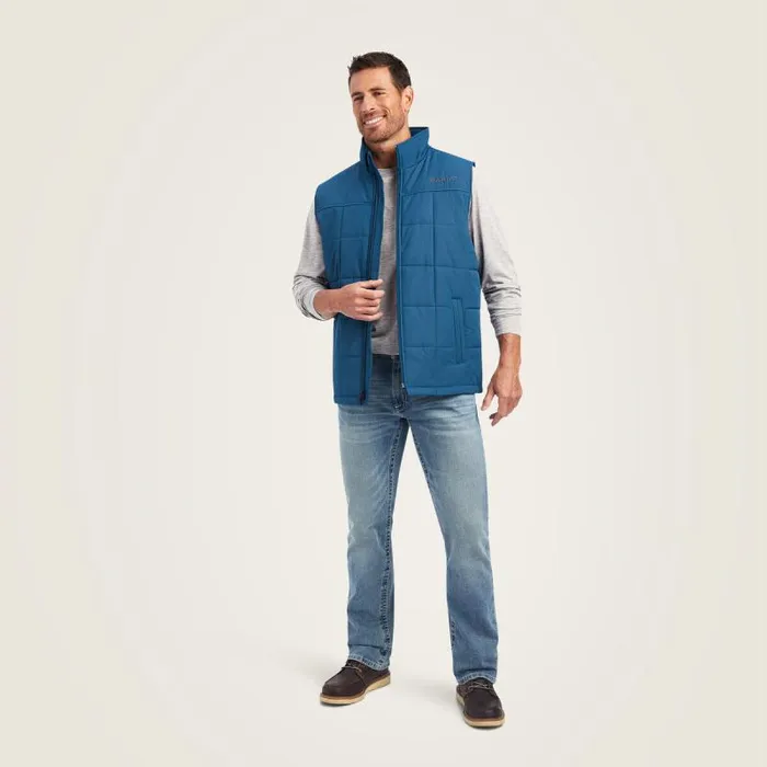 Men Jackets and Vests Ariat Crius Insulated Vest Majolica Blue Men Jackets and Vests Ariat Crius Insulated Vest Majolica Blue