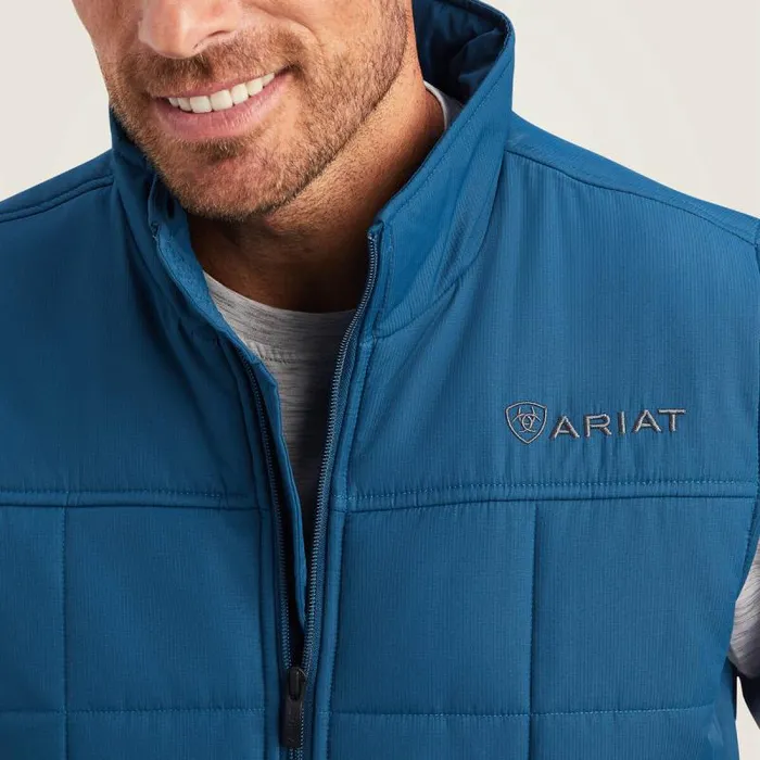 Men Jackets and Vests Ariat Crius Insulated Vest Majolica Blue Men Jackets and Vests Ariat Crius Insulated Vest Majolica Blue