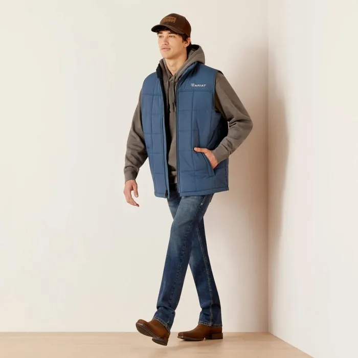 Men Jackets and Vests Ariat Crius Insulated Vest Steely Men Jackets and Vests Ariat Crius Insulated Vest Steely