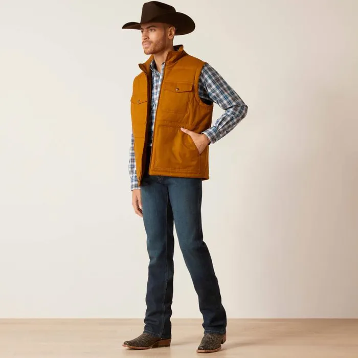 Men Jackets and Vests Ariat Grizzly 20 Canvas Conceal And Carry Vest Chestnut Men Jackets and Vests Ariat Grizzly 20 Canvas Conceal And Carry Vest Chestnut