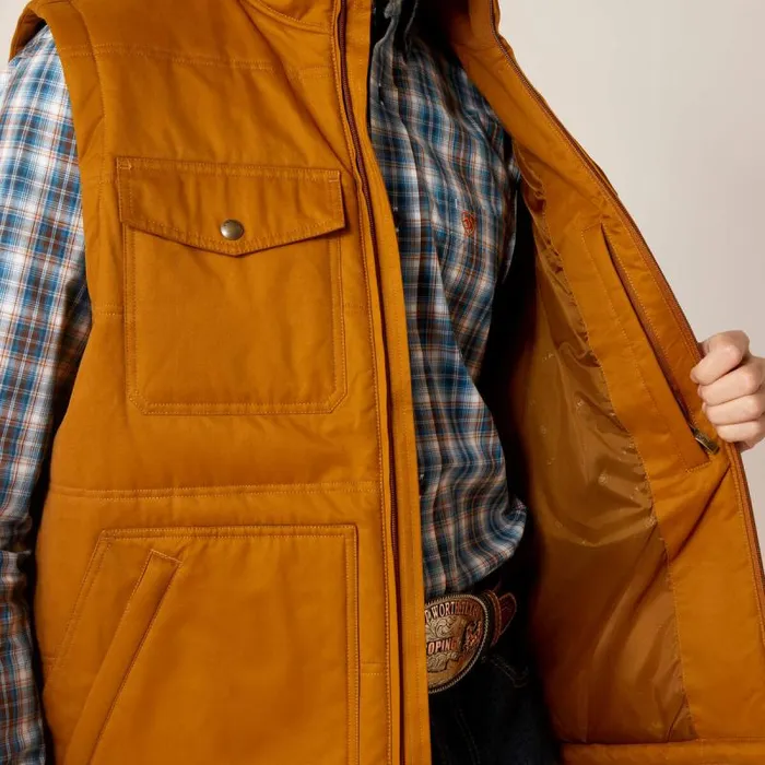 Men Jackets and Vests Ariat Grizzly 20 Canvas Conceal And Carry Vest Chestnut Men Jackets and Vests Ariat Grizzly 20 Canvas Conceal And Carry Vest Chestnut