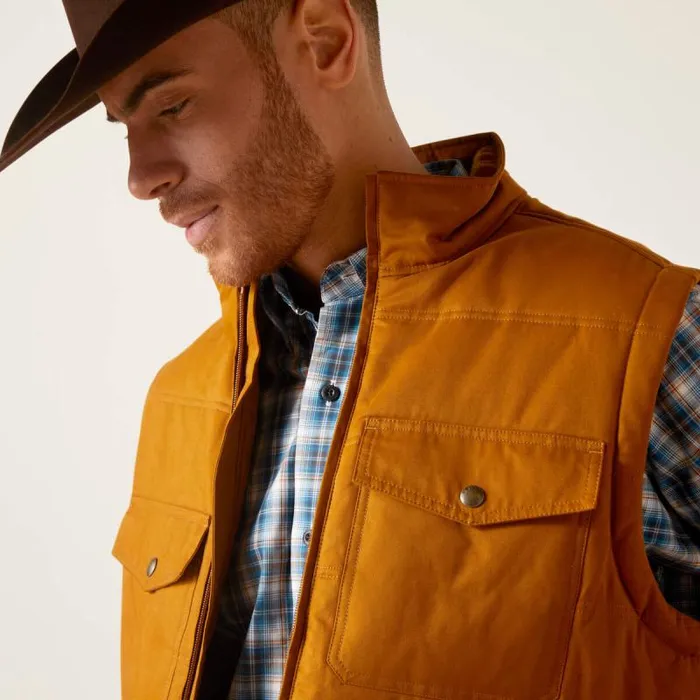 Men Jackets and Vests Ariat Grizzly 20 Canvas Conceal And Carry Vest Chestnut Men Jackets and Vests Ariat Grizzly 20 Canvas Conceal And Carry Vest Chestnut