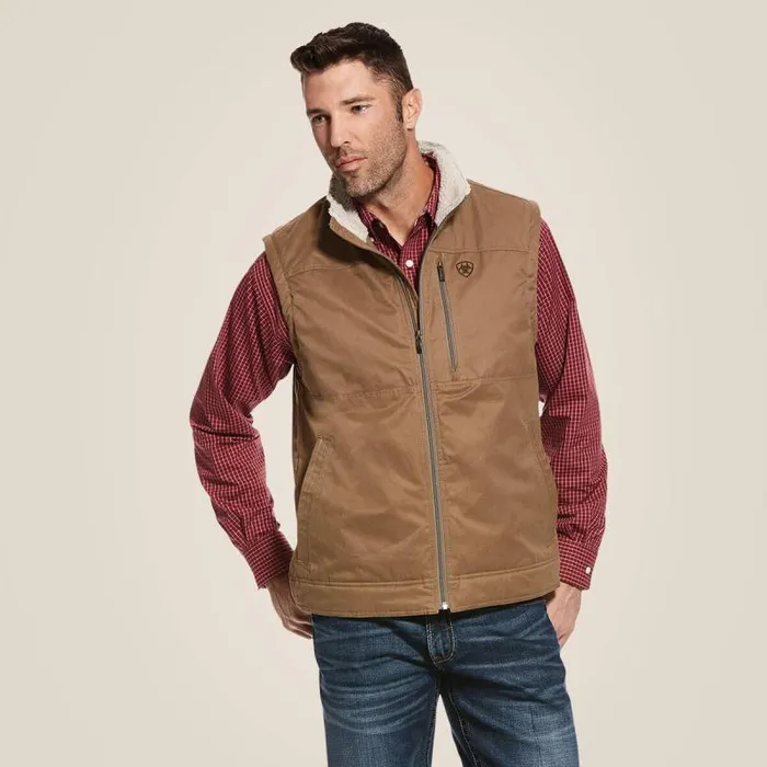 Men Jackets and Vests Ariat Grizzly Canvas Vest Cub